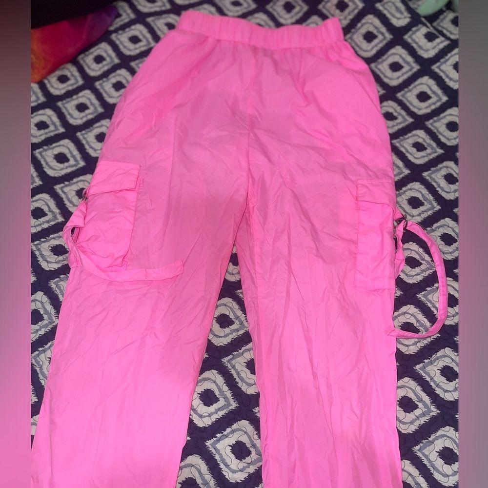 Dolls Kill Hot & Delicious Pink Sweet Radioactive Flair Joggers - Picture 3 of 3